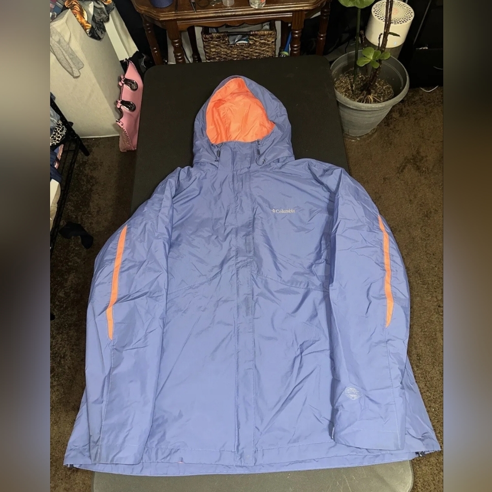 Womens Columbia 3 in 1 Omni-Heat Vented Waterproof Jacket Sz 3X Purple